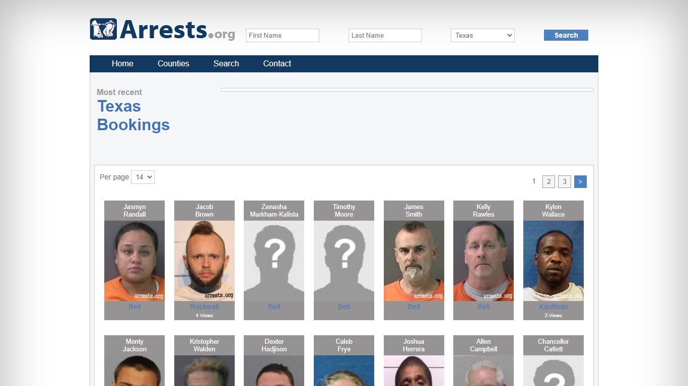 Texas Arrests and Inmate Search