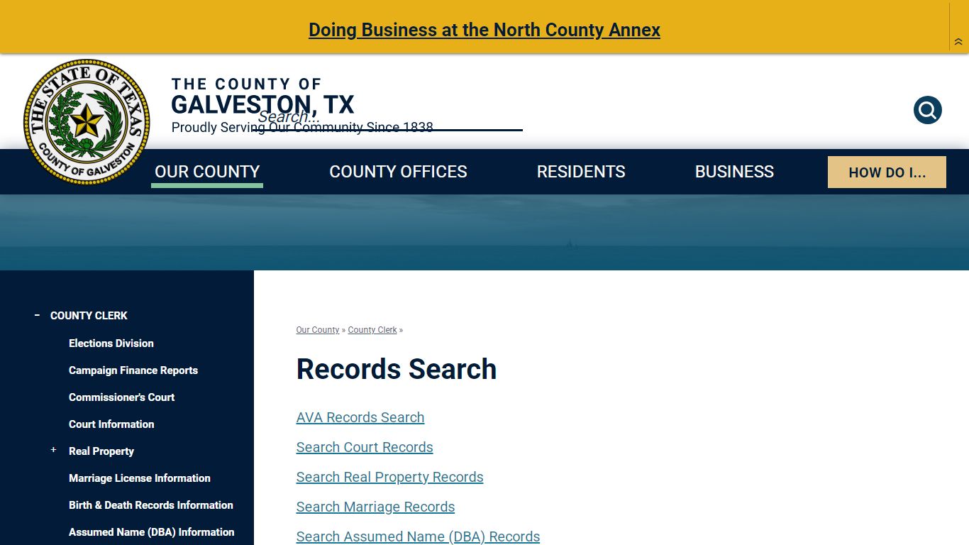 Records Search | Galveston County, TX
